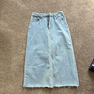 Denim Maxi Skirt